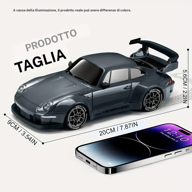 Auto da corsa 911 telecomandata ricaricabile con cavo USB