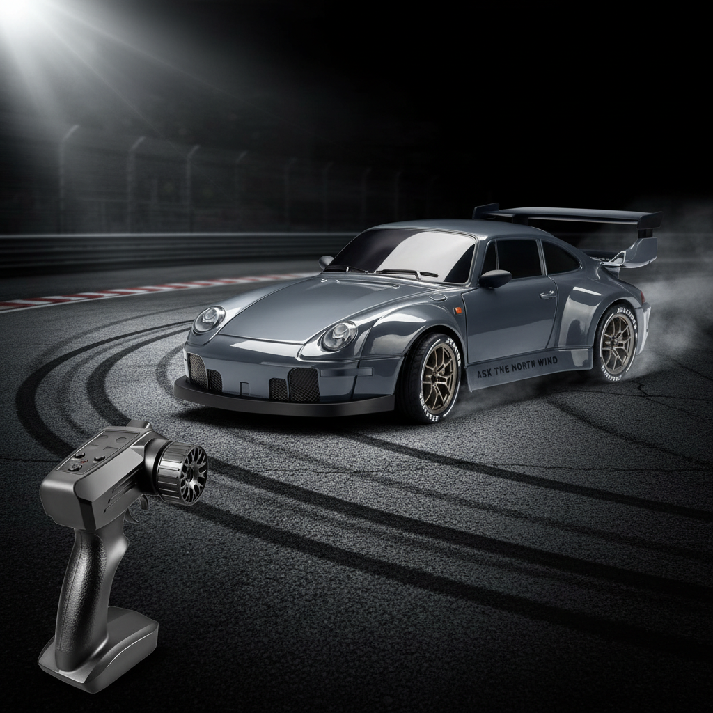 Auto da corsa 911 telecomandata ricaricabile con cavo USB