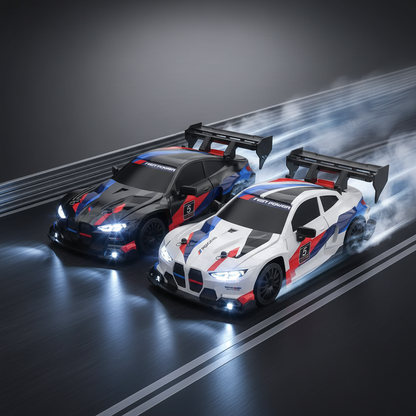 Auto da corsa M4 telecomandata ricaricabile con cavo USB